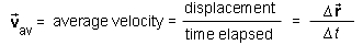 Definition of Average Velocity